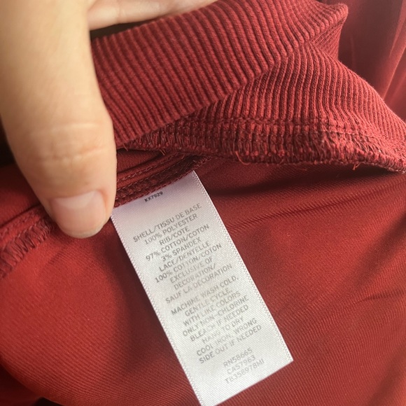 Treasure & Bond Red Ruffle Sleeve Bomber Jacket - Picture 7 of 8